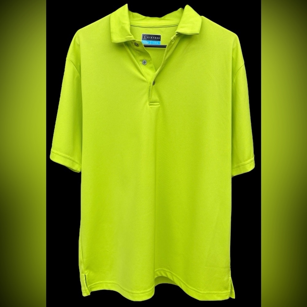 PGA Tour Green Polo Golf Shirt Vibrant Classic Design